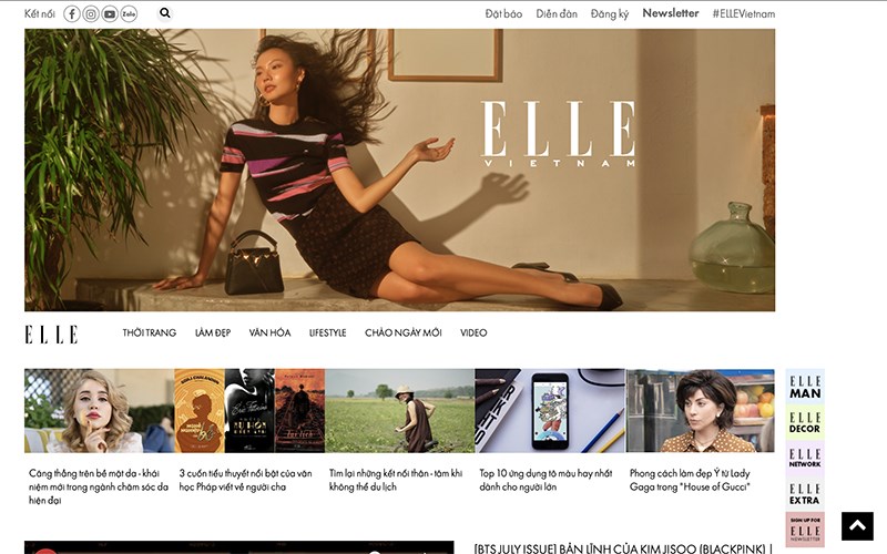 Website ELLE mang đến những bí quyết thời trang và làm đẹp